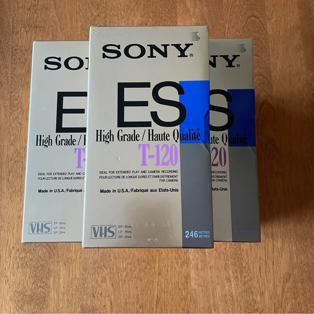 Sony VHS Tapes - ES High Grade T-120 - Lot of 11 Tapes - NEW